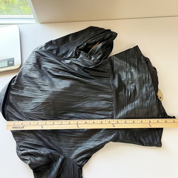 Joseph Ribkoff Black Zip Front Jacket with Belt Accent Artsy - Size 8 - Picture 8 of 8